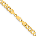 14k 8.5mm Open Concave Curb Chain