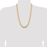 14k 8.5mm Open Concave Curb Chain