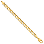 14k 8.5mm Open Concave Curb Chain