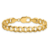 14k 8.5mm Open Concave Curb Chain