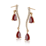 Color Earring in 18k Gold with Diamonds