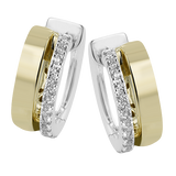 Hoop Earring in 18k Gold with Diamonds
