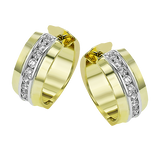Hoop Earring in 18k Gold with Diamonds