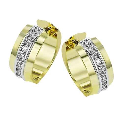 Hoop Earring in 18k Gold with Diamonds