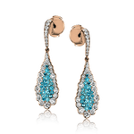 Color Earring in 18k Gold with Diamonds