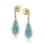 Color Earring in 18k Gold with Diamonds
