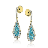 Color Earring in 18k Gold with Diamonds