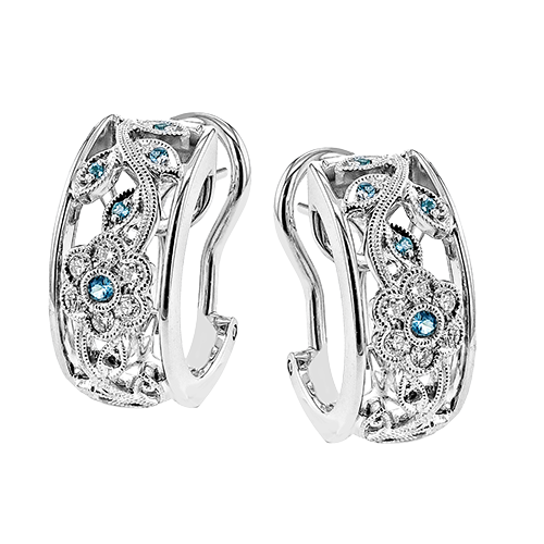Color Earring in 18k Gold with Diamonds
