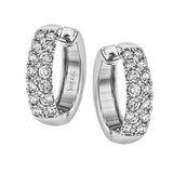 Hoop Earring in 18k Gold with Diamonds