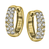 Hoop Earring in 18k Gold with Diamonds