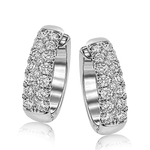 Hoop Earring in 18k Gold with Diamonds