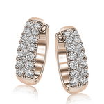 Hoop Earring in 18k Gold with Diamonds