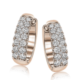 Hoop Earring in 18k Gold with Diamonds