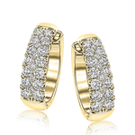 Hoop Earring in 18k Gold with Diamonds