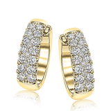 Hoop Earring in 18k Gold with Diamonds