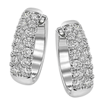 Hoop Earring in 18k Gold with Diamonds
