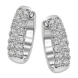 Hoop Earring in 18k Gold with Diamonds