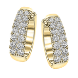 Hoop Earring in 18k Gold with Diamonds