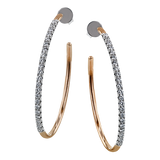 Hoop Earring in 18k Gold with Diamonds