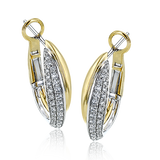 Hoop Earring in 18k Gold with Diamonds