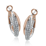 Hoop Earring in 18k Gold with Diamonds