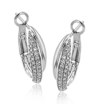 Hoop Earring in 18k Gold with Diamonds