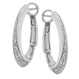 Hoop Earring in 18k Gold with Diamonds