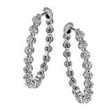 Hoop Earring in 18k Gold with Diamonds