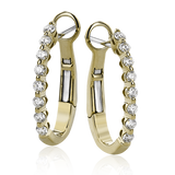 Hoop Earring in 18k Gold with Diamonds