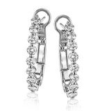 Hoop Earring in 18k Gold with Diamonds