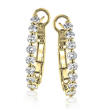 Hoop Earring in 18k Gold with Diamonds