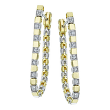 Hoop Earring in 18k Gold with Diamonds