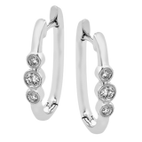 Hoop Earring in 18k Gold with Diamonds
