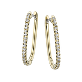 Hoop Earring in 18k Gold with Diamonds