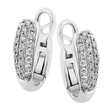 Hoop Earring in 18k Gold with Diamonds