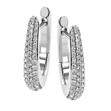 Hoop Earring in 18k Gold with Diamonds