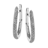 Hoop Earring in 18k Gold with Diamonds