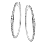 Hoop Earring in 18k Gold with Diamonds