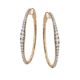 Hoop Earring in 18k Gold with Diamonds