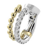 Hoop Earring in 18k Gold with Diamonds