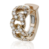 Hoop Earring in 18k Gold with Diamonds