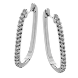 Hoop Earring in 18k Gold with Diamonds