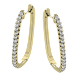 Hoop Earring in 18k Gold with Diamonds