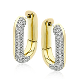 Hoop Earring in 18k Gold with Diamonds