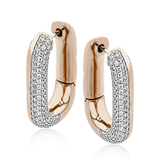Hoop Earring in 18k Gold with Diamonds