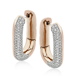 Hoop Earring in 18k Gold with Diamonds