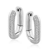 Hoop Earring in 18k Gold with Diamonds