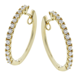 Hoop Earring in 18k Gold with Diamonds