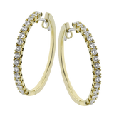 Hoop Earring in 18k Gold with Diamonds