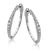 Hoop Earring in 18k Gold with Diamonds